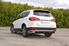Защита порогов прямая 63 мм (НПС) HAVAL H6 2014-